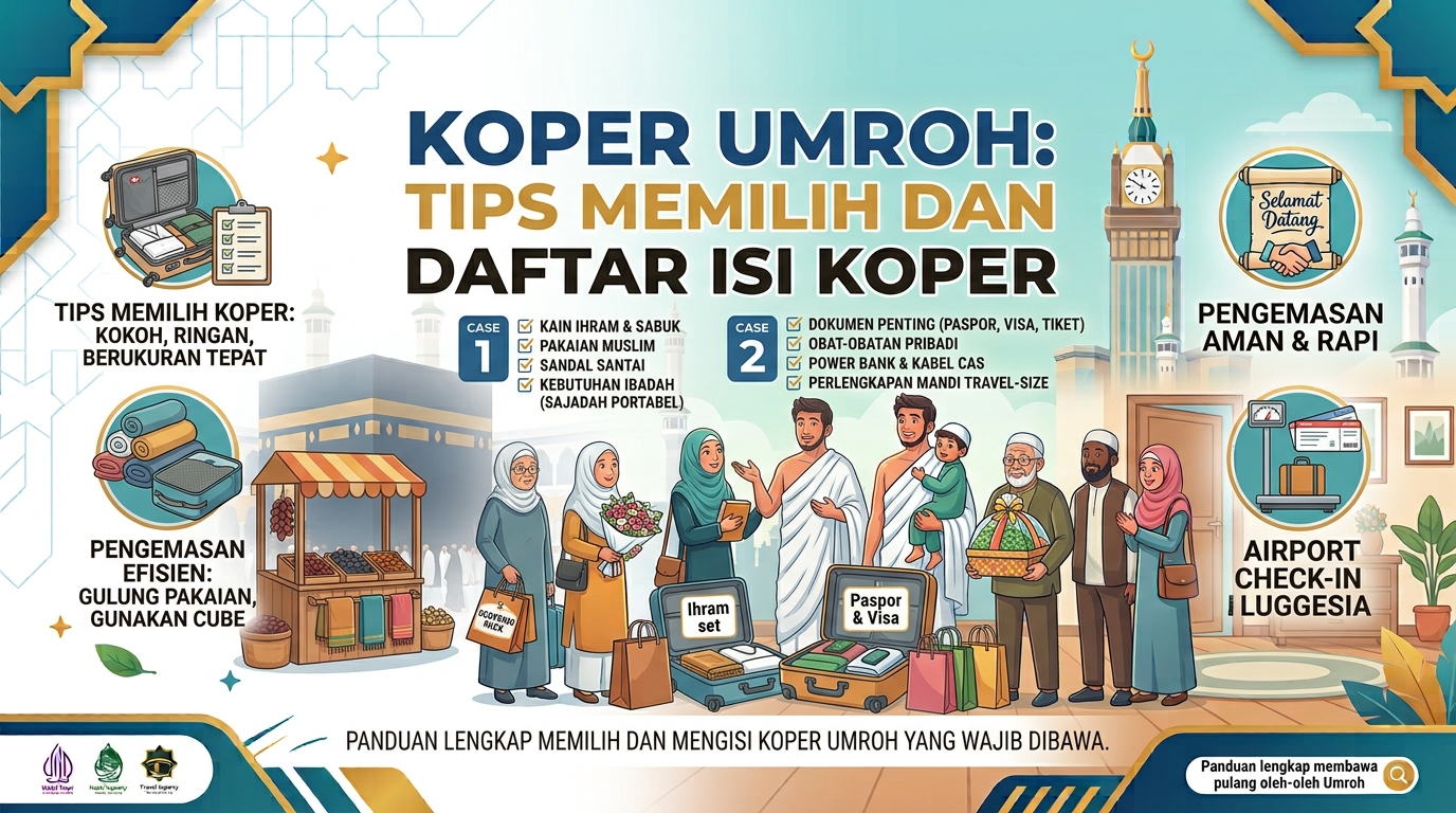 Koper Umroh: Tips Memilih dan Daftar Isi yang Wajib Dibawa