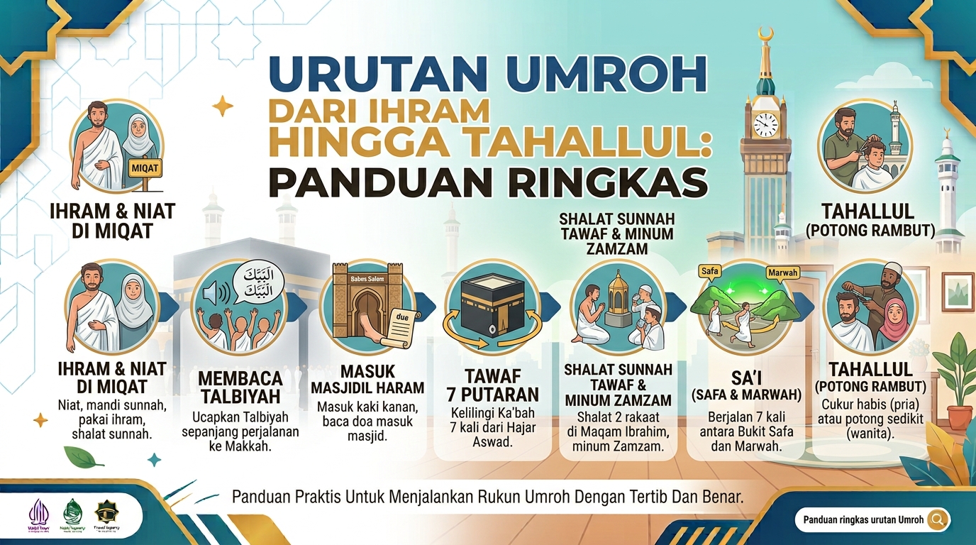 Urutan Umroh dari Ihram hingga Tahallul: Panduan Ringkas