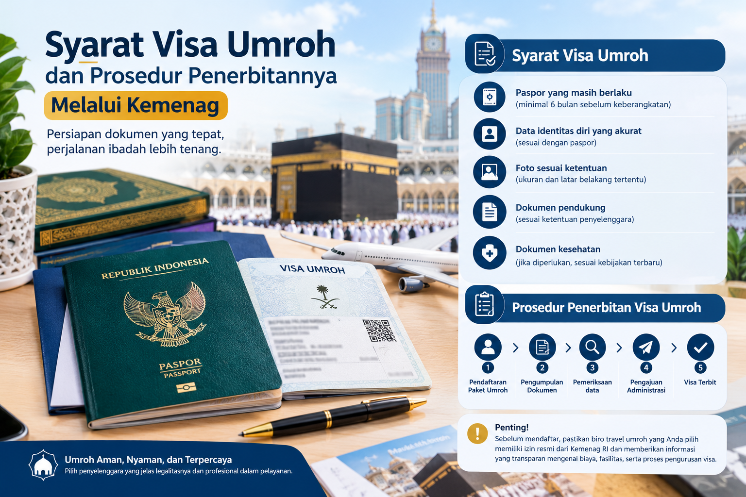 Syarat Visa Umroh dan Prosedur Penerbitannya Melalui Kemenag