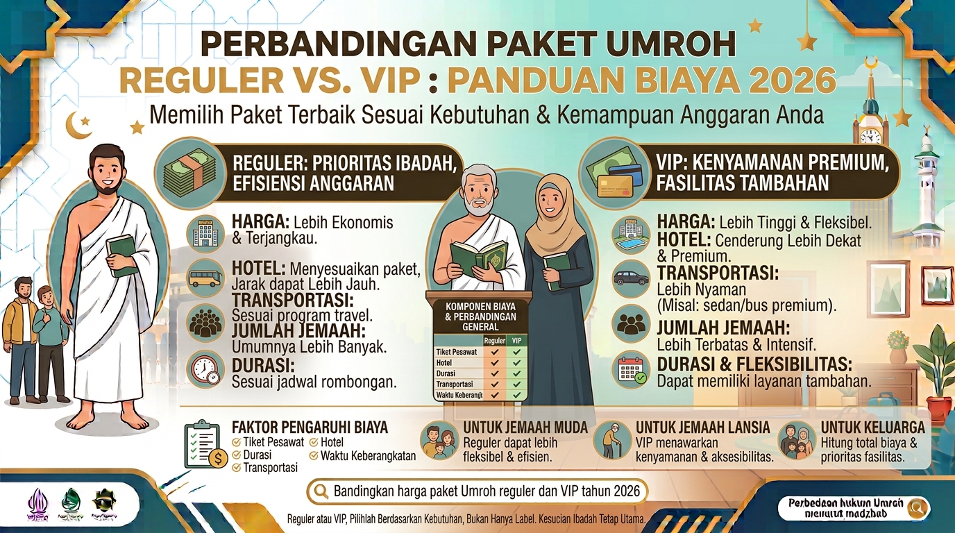 Perbandingan Layanan Paket Umroh Reguler vs VIP