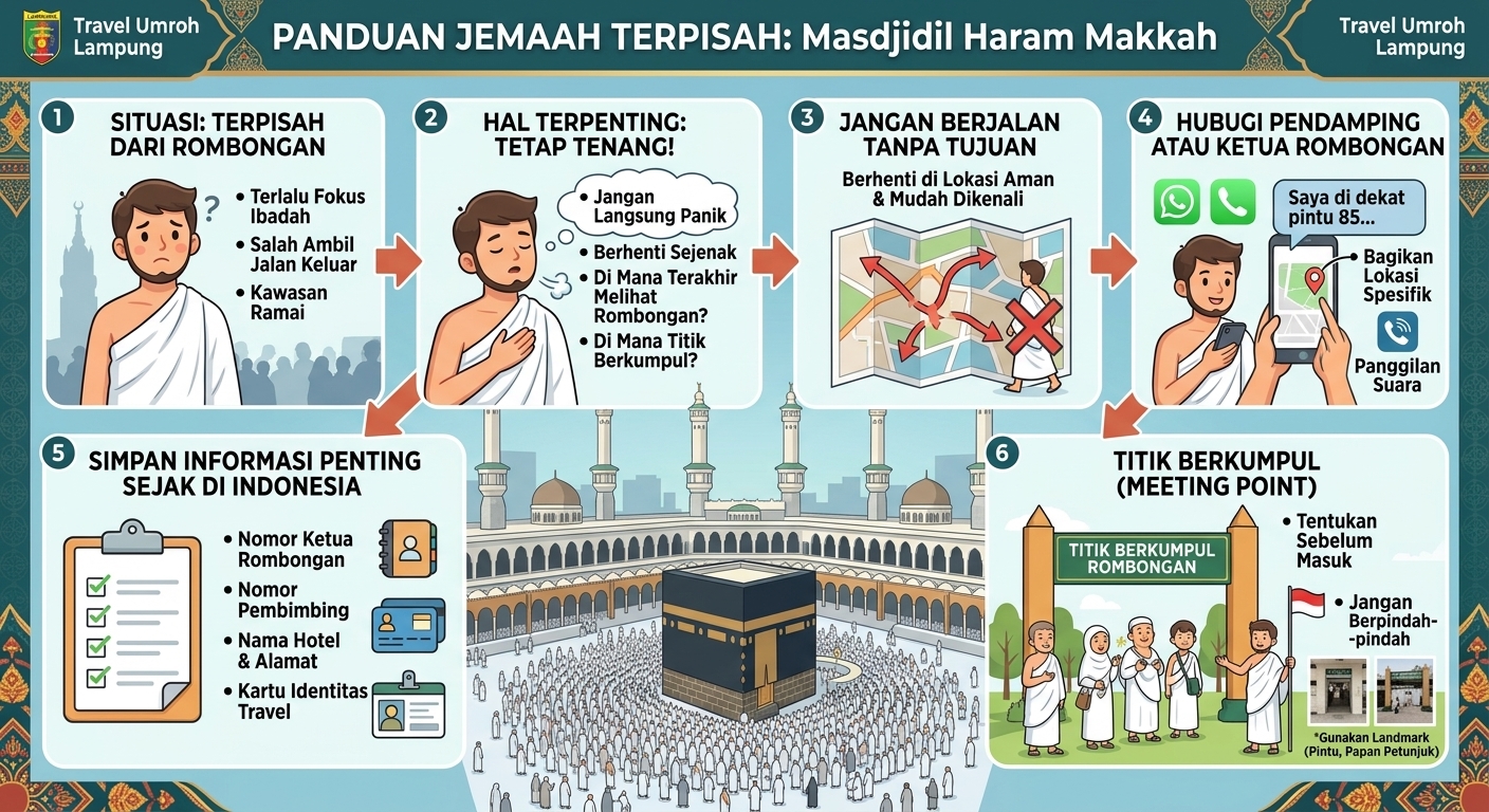 Sikap Terbaik Saat Terpisah dari Rombongan di Masjidil Haram
