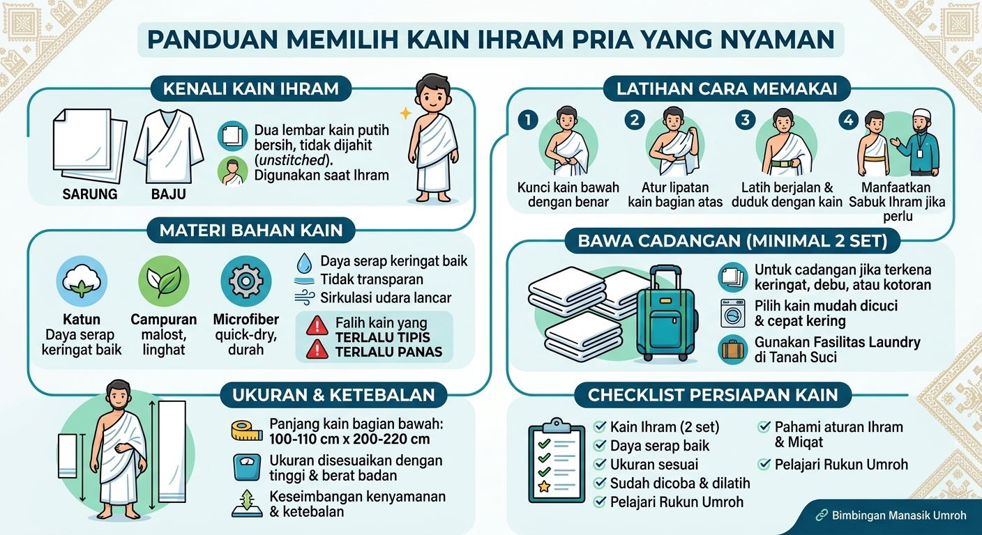 Tips Memilih Kain Ihram yang Nyaman dan Tidak Panas Bagi Pria