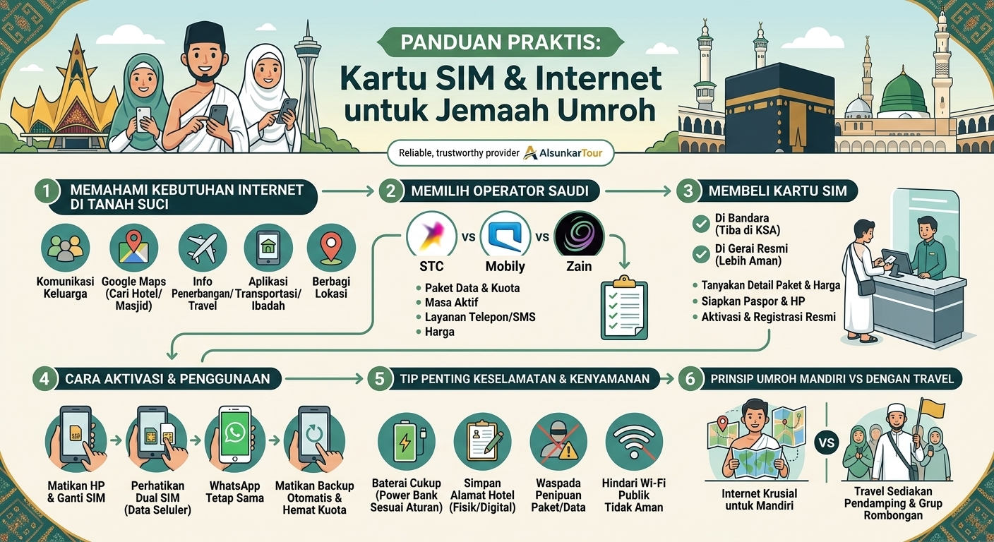 Cara Menggunakan Kartu SIM Lokal Arab Saudi (STC, Mobily, Zain)