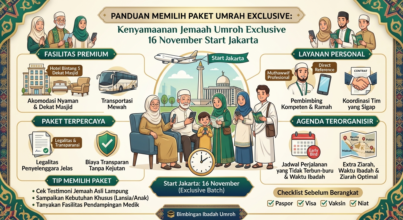 Umroh Exclusive 16 November Start Jakarta: Panduan Memilih Paket Umrah yang Nyaman