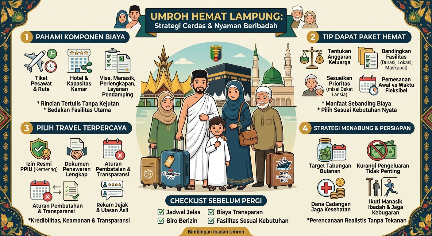 Umroh Hemat Lampung: Tips Mengatur Biaya Tanpa Mengorbankan Kenyamanan Ibadah
