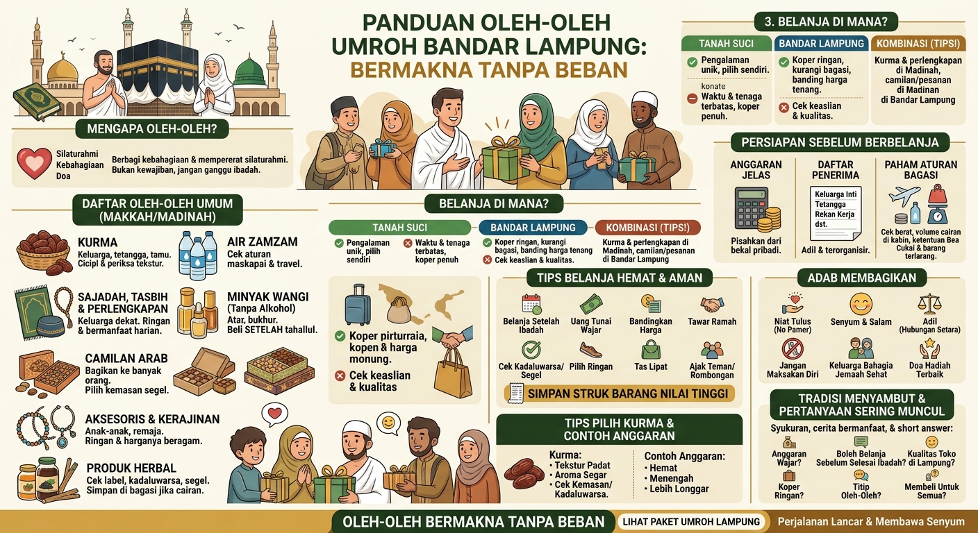 Oleh-Oleh Umroh Bandar Lampung: Panduan Memilih dari Makkah dan Madinah